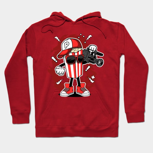 POPCORN CAMERAMAN Hoodie by beanbeardy